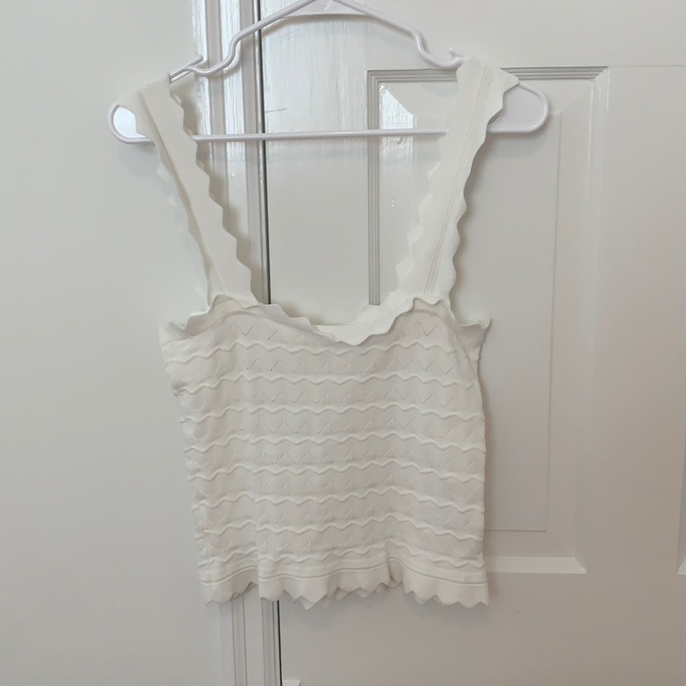 White Womens Cropped Tank